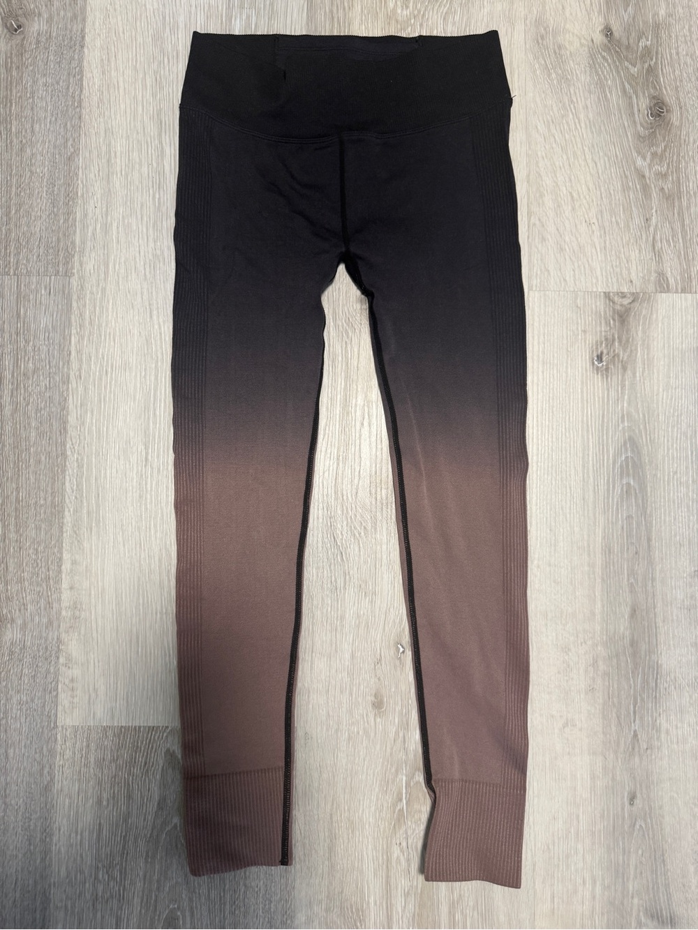 Harmony & Balance Ombre Seamless Leggings Black Mauve Medium